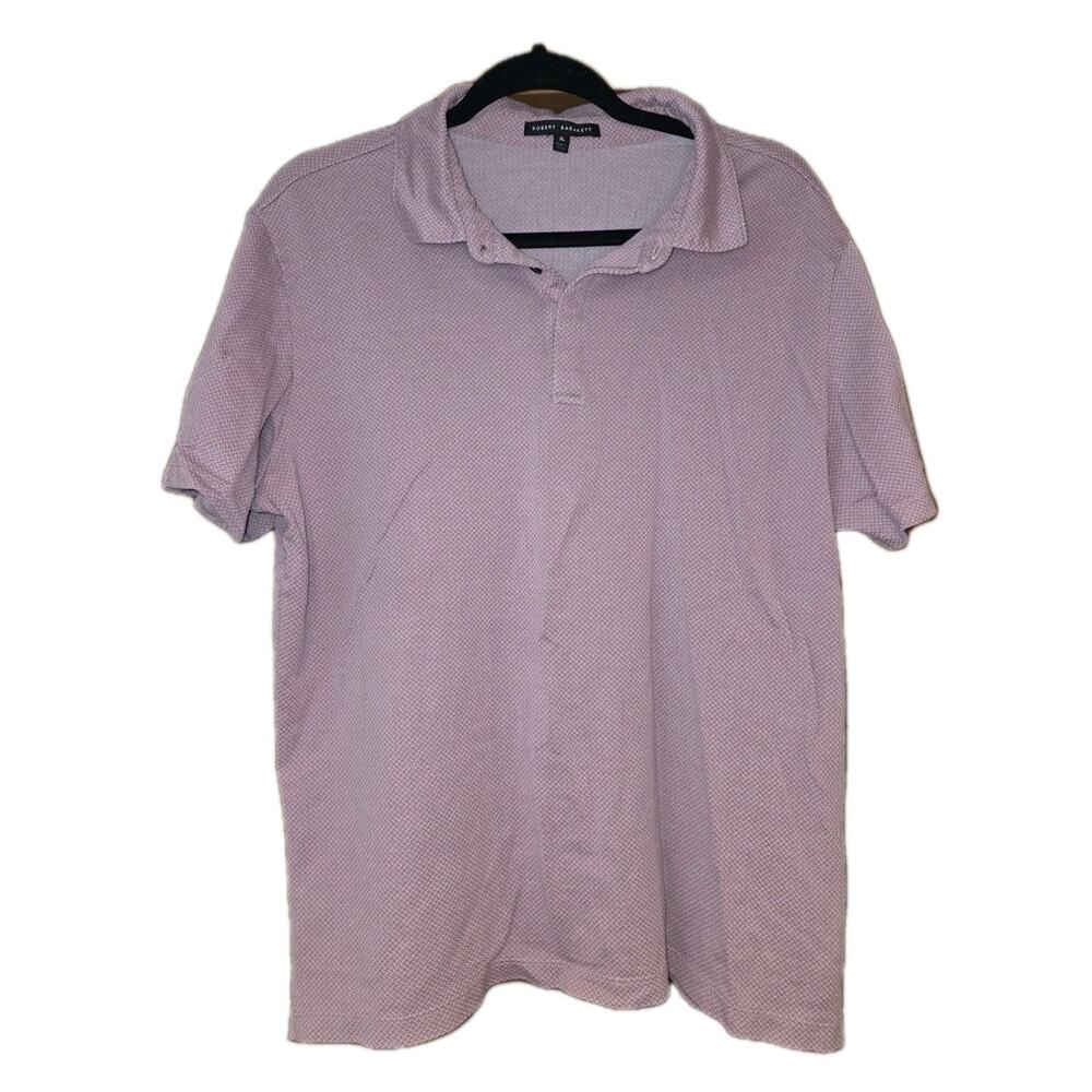 Robert Barakett Red Textured Short Sleeve Polo Sz‎ XL 100% Cotton